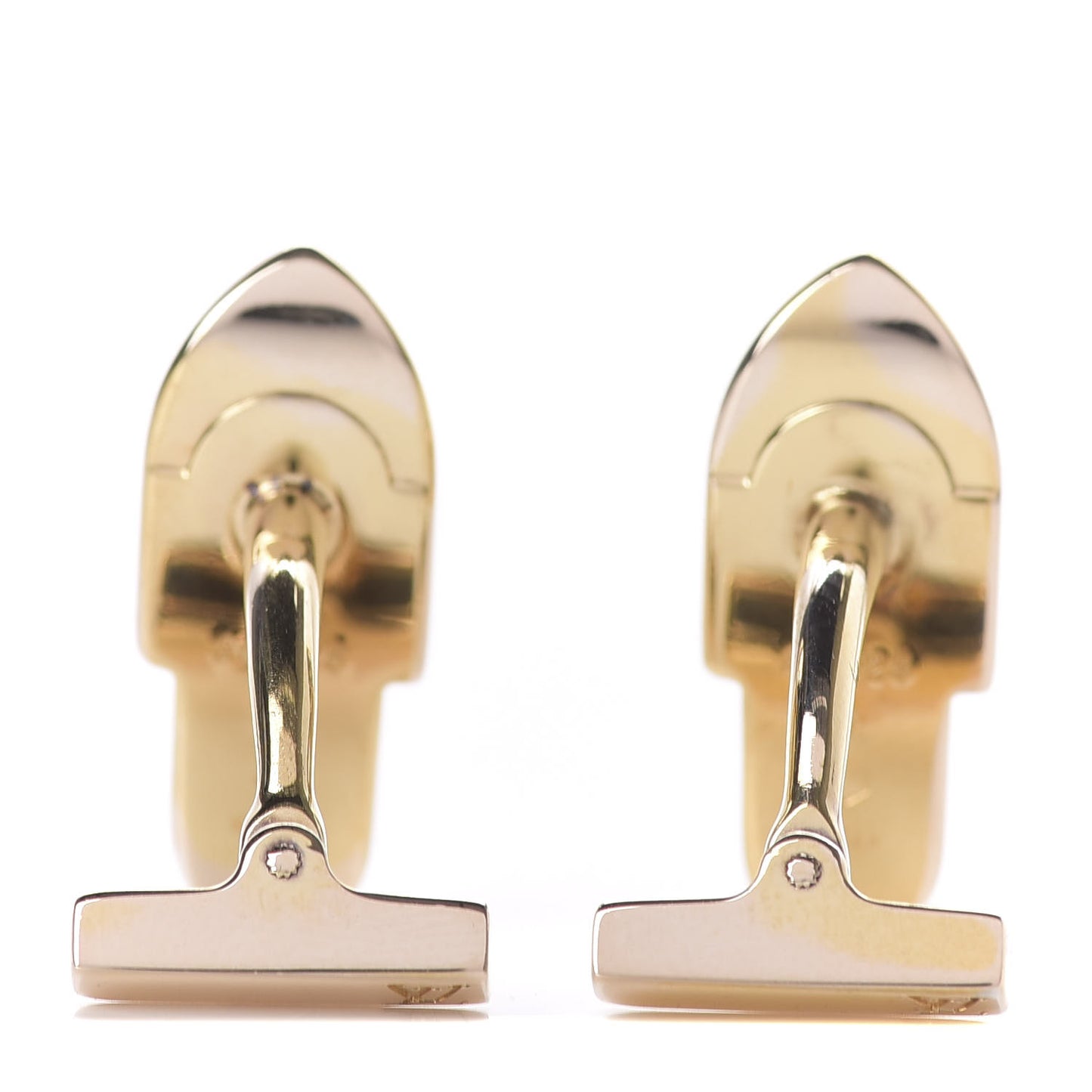 Sterling Silver Trunk Latch Cufflinks Gold