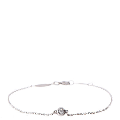 Tiffany Sterling Silver Diamond .07ct Elsa Peretti Diamonds by the Yard Bracelet 1 of 8