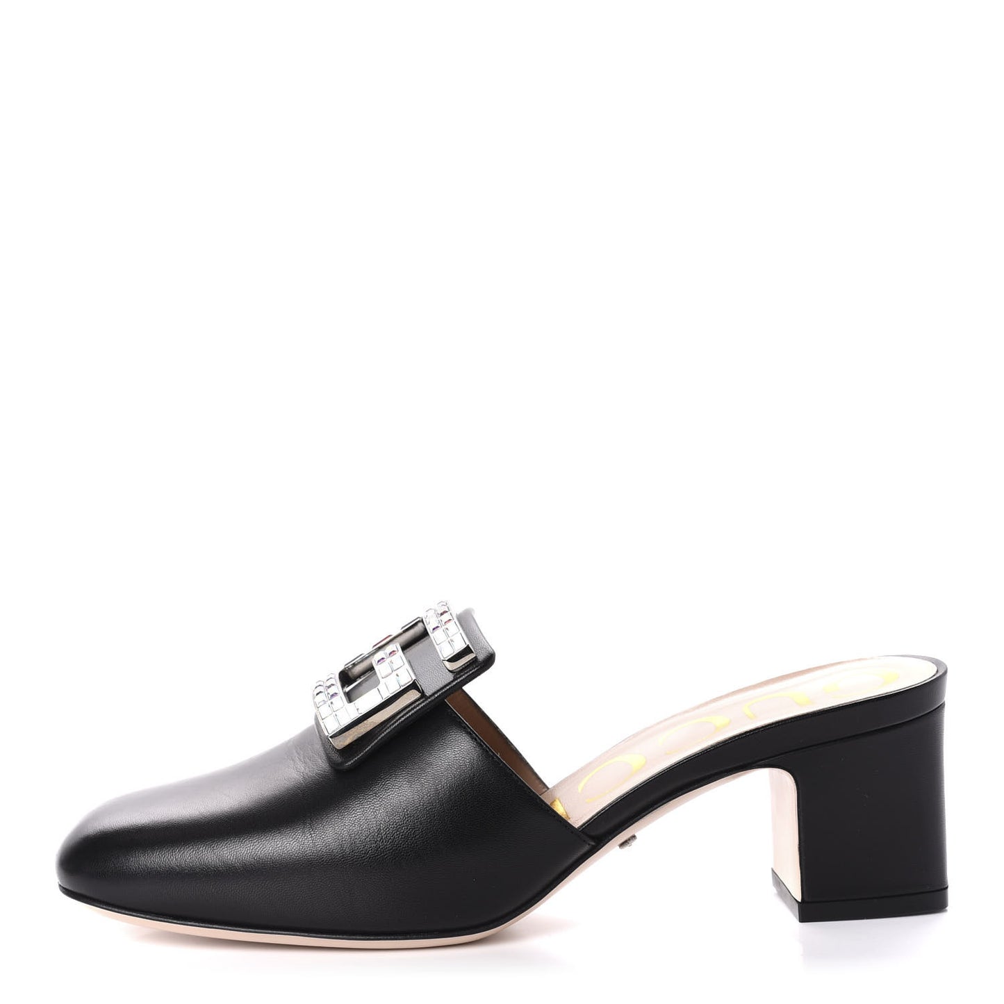 Malaga Kid Crystal Square G Madelyn Mules 36.5 Black