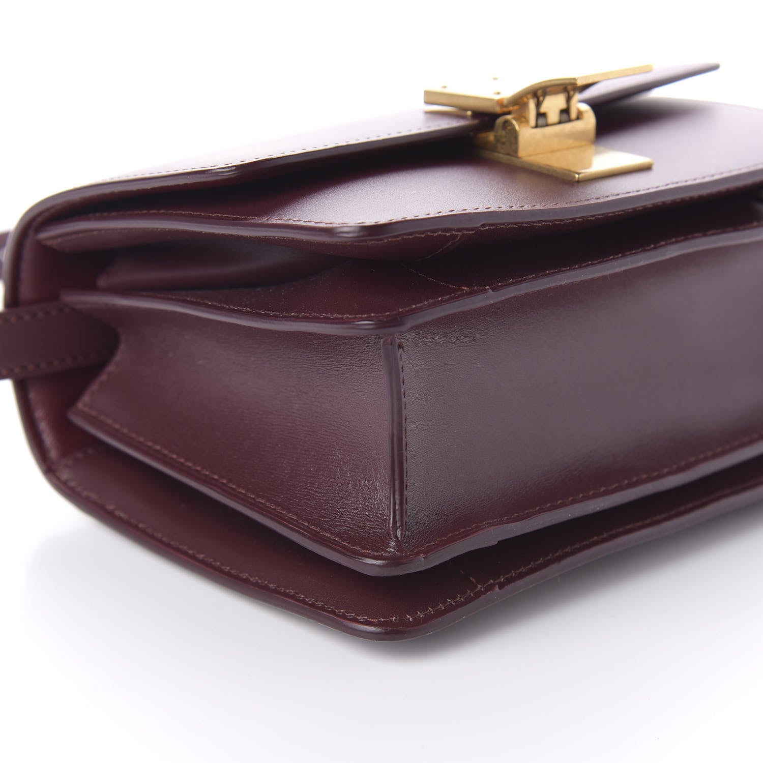 Celine Box Calfskin Small Classic Box Flap Bag Burgundy 6 of 11