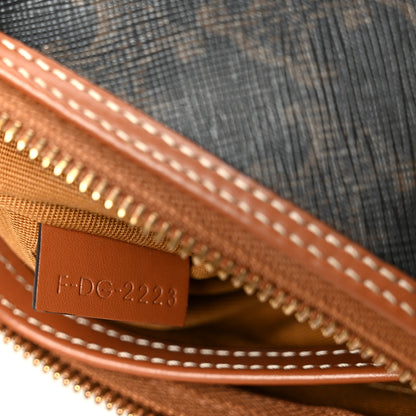 Celine Triomphe Canvas Calfskin Small Boston Bag Tan 7 of 11