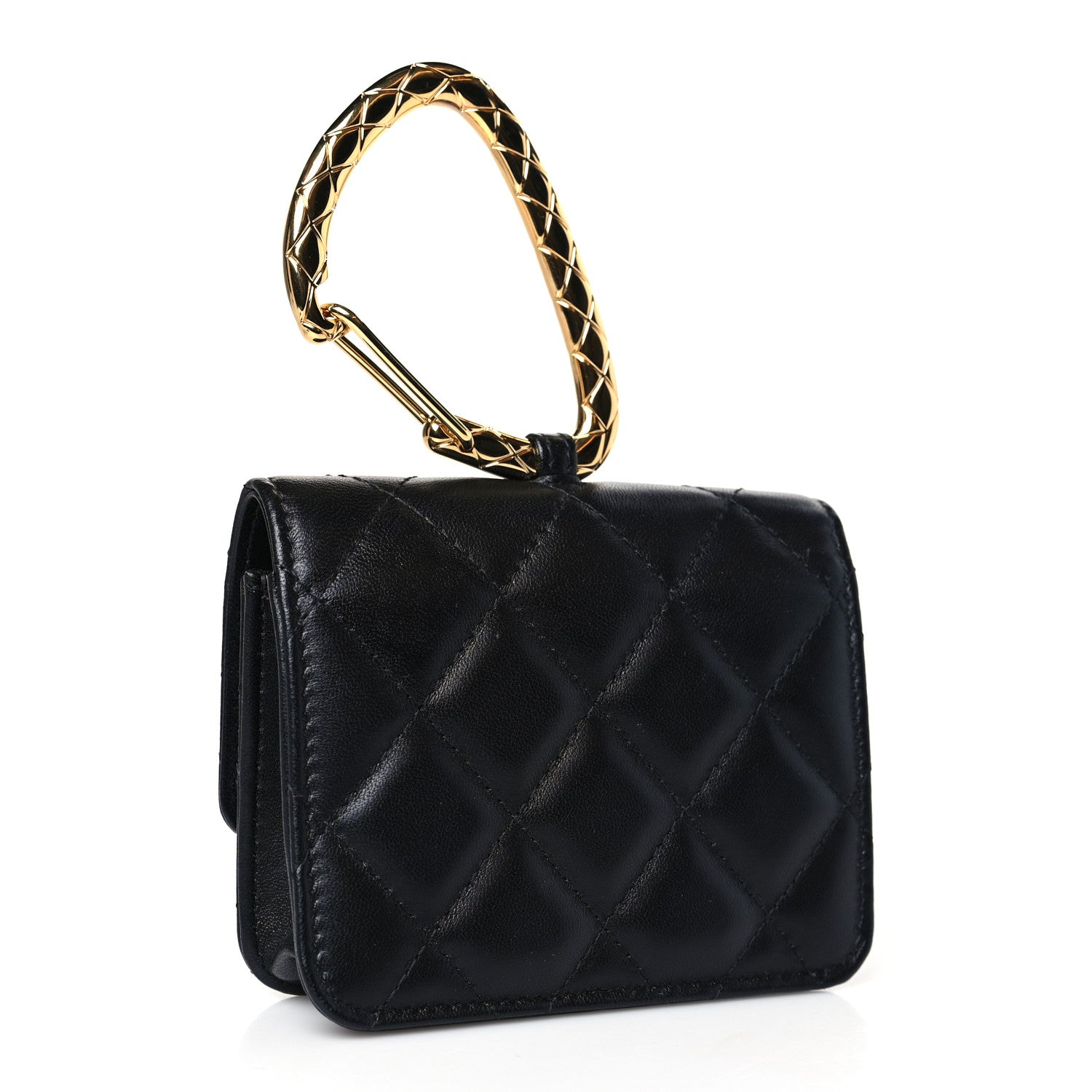 Chanel Lambskin Quilted CC Hook Card Holder Black 3 of 10