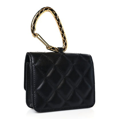 Chanel Lambskin Quilted CC Hook Card Holder Black 3 of 10