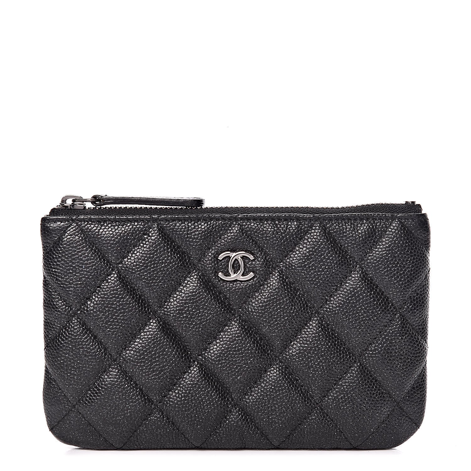 Chanel Iridescent Caviar Quilted Small Cosmetic Case Black 1 of 8
