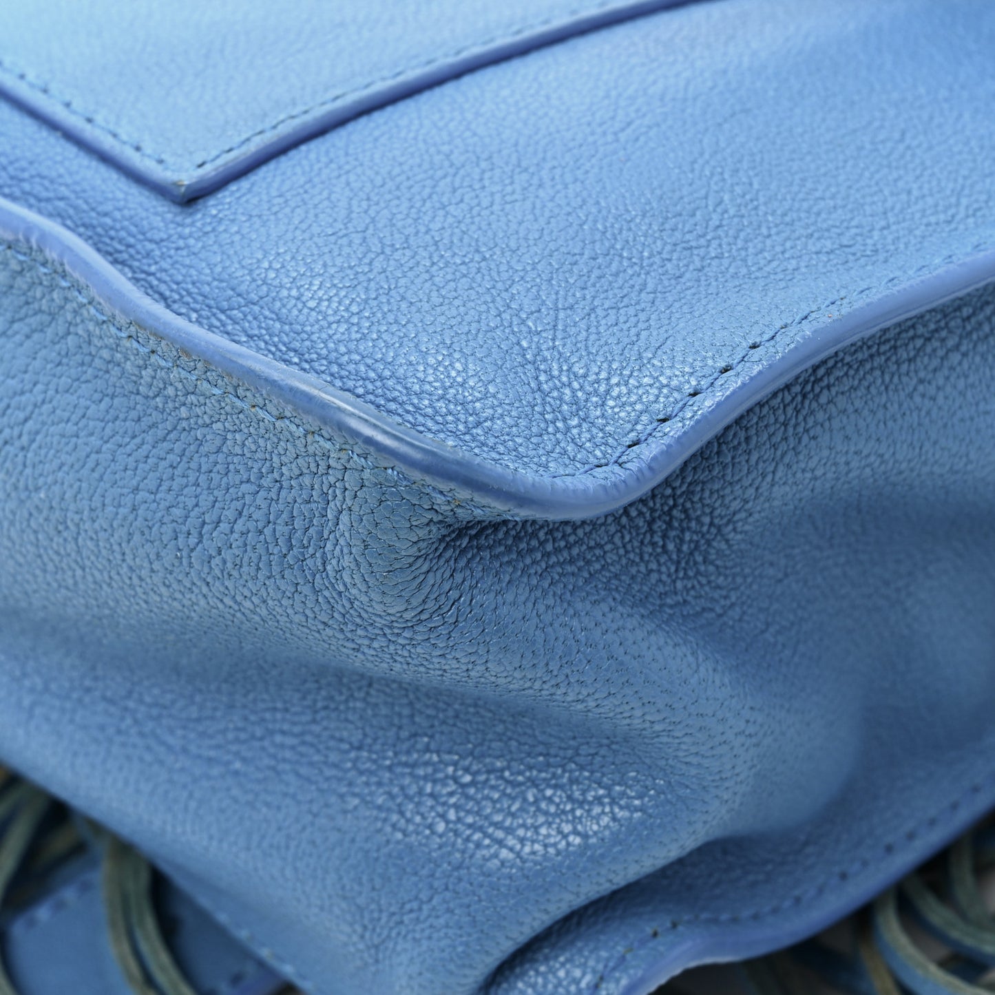 Lambskin Fringe PS1 Crossbody Pouch Cobalt Blue