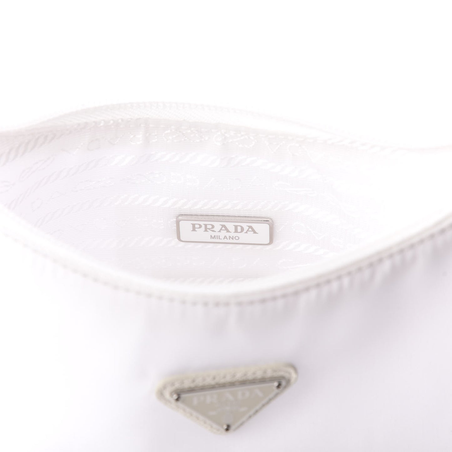 Tessuto Nylon Mini Re-Edition 2000 Bag White