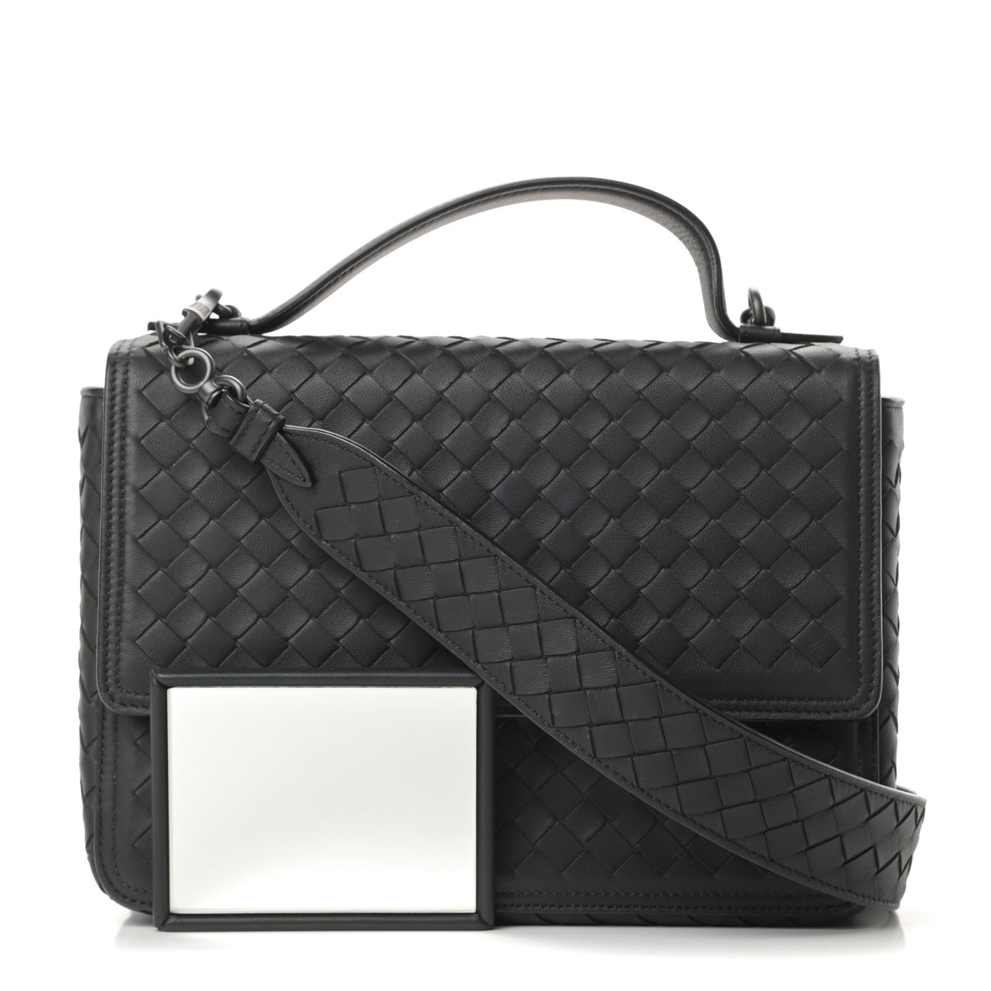 Nappa Intrecciato Alumna Bag Black