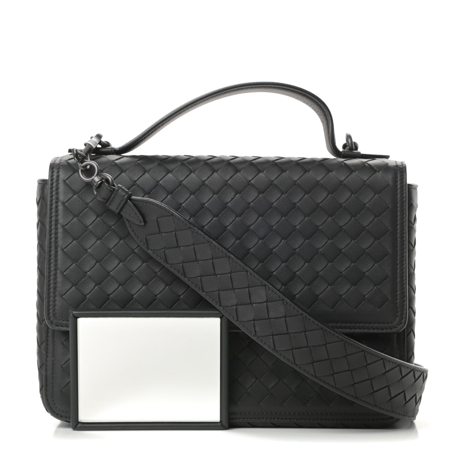 Bottega Veneta Nappa Intrecciato Alumna Bag Black 1 of 11