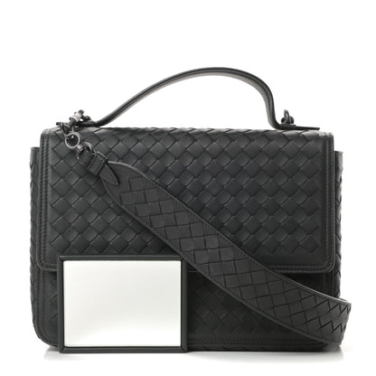 Bottega Veneta Nappa Intrecciato Alumna Bag Black 1 of 11