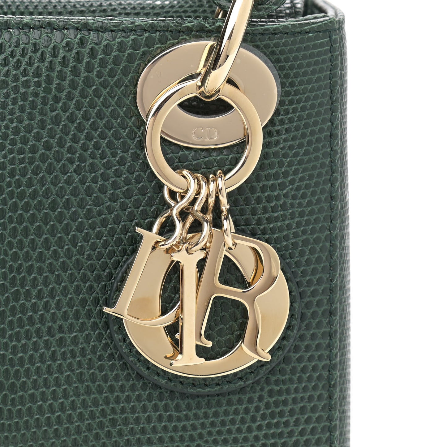 Lizard Mini Lady Dior Green