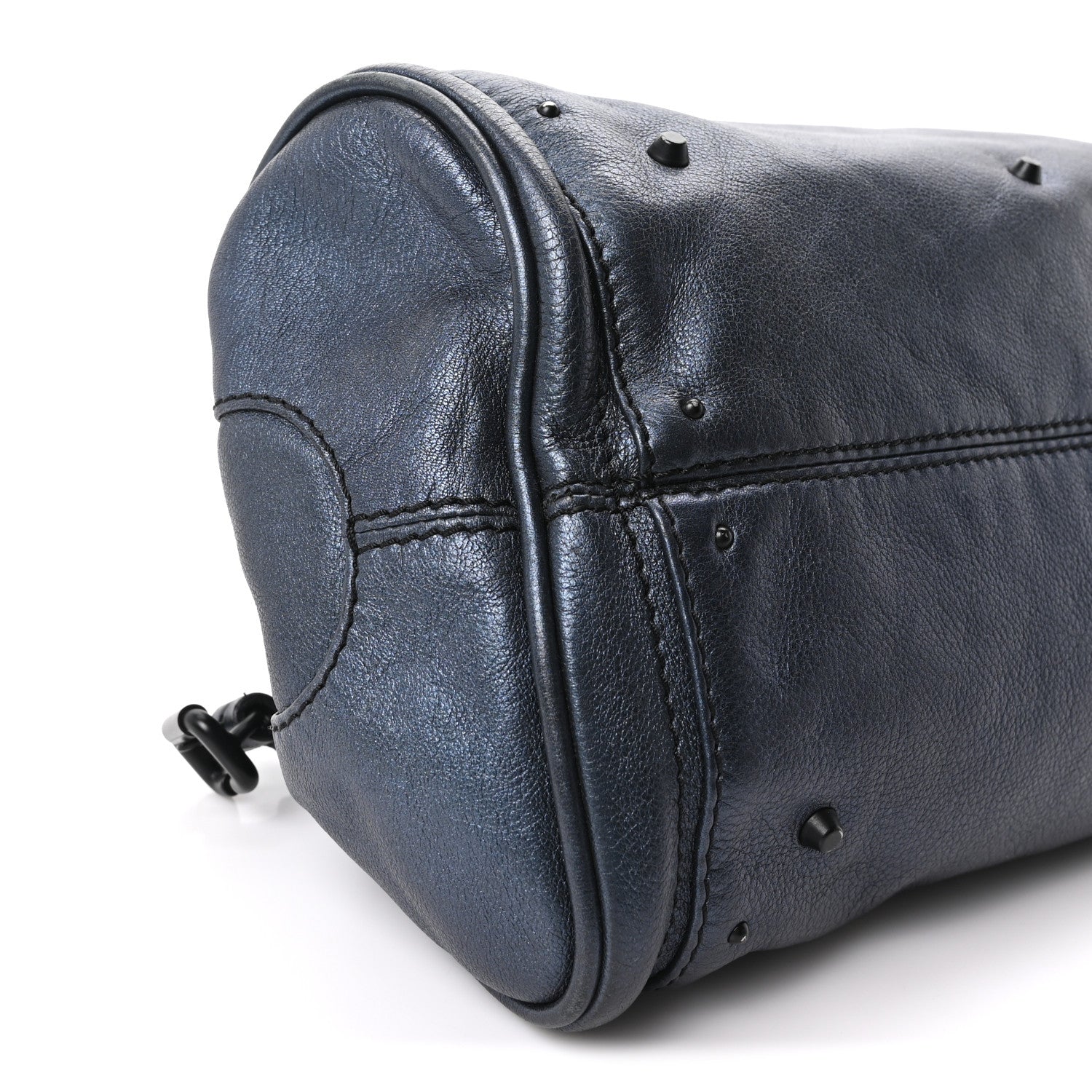 Chloe Metallic Calfskin Medium Paddington Satchel Blue 9 of 10
