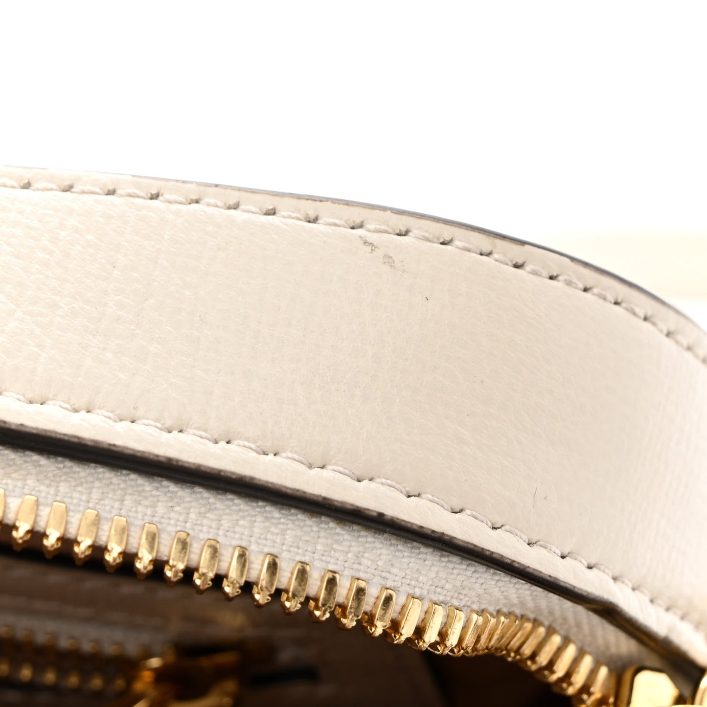 GG Supreme Monogram Small Horsebit 1955 Shoulder Bag Beige Mystic White