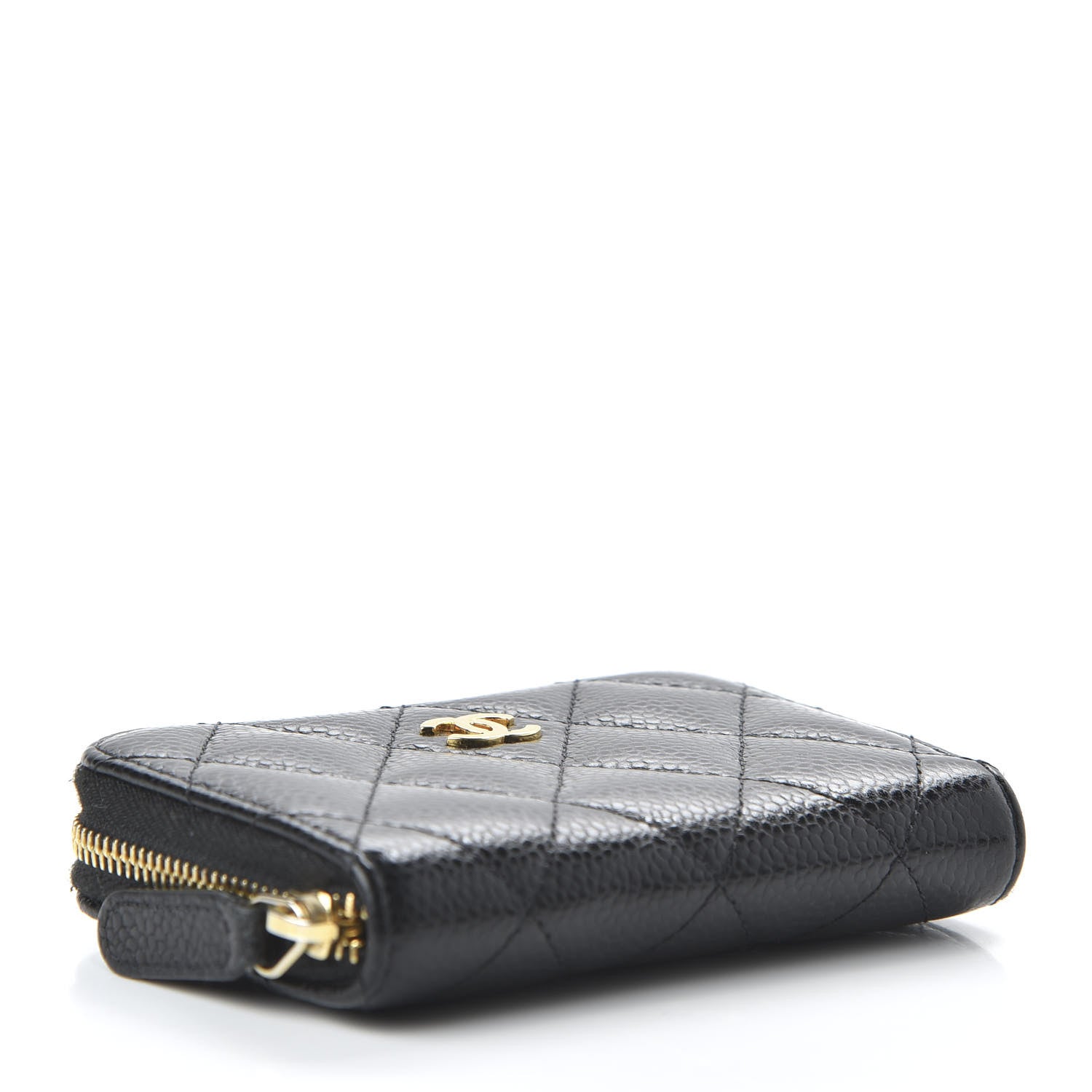 Chanel Caviar Quilted Zip Coin Purse Black 4 of 11
