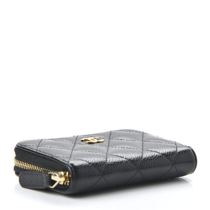 Chanel Caviar Quilted Zip Coin Purse Black 4 of 11