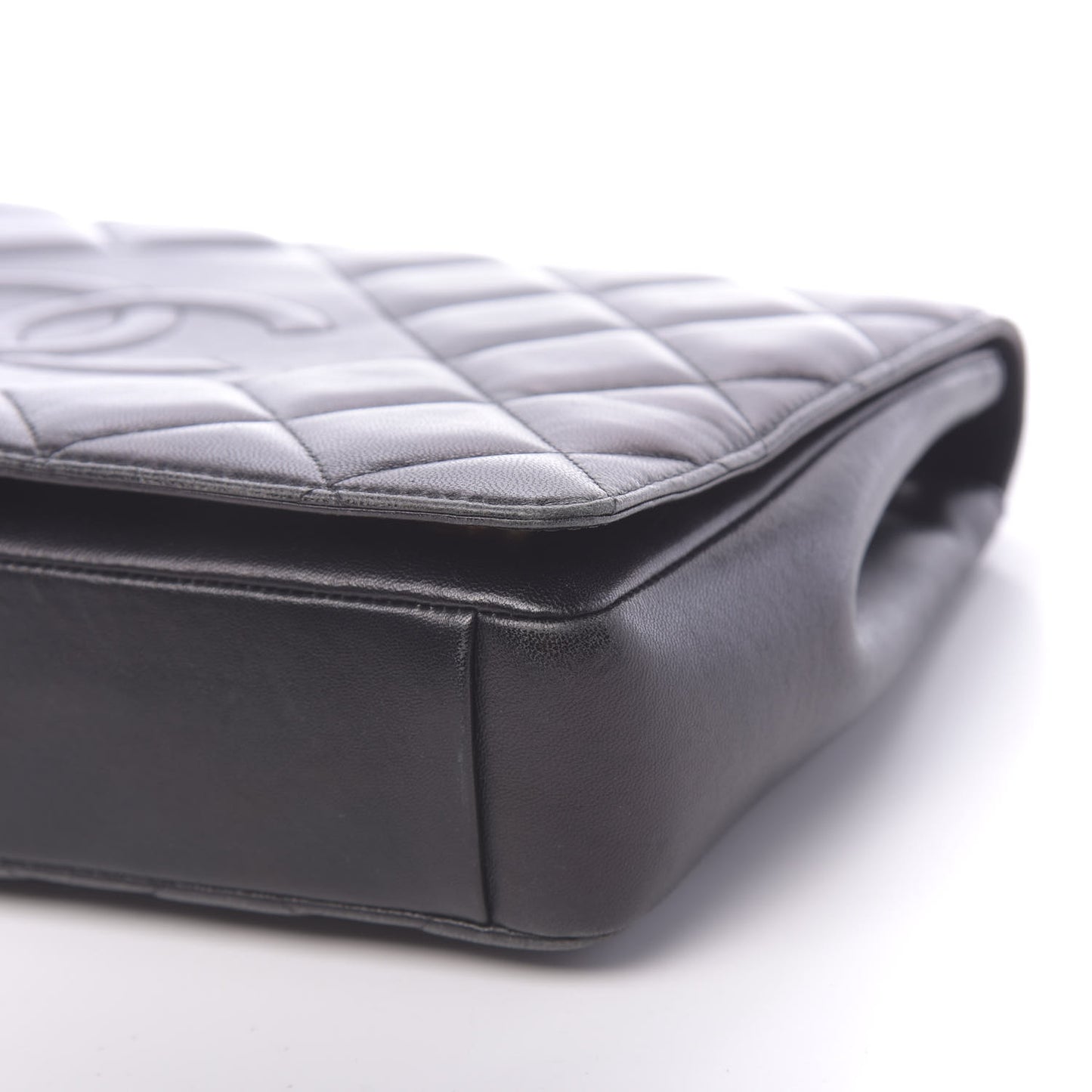 Lambskin Quilted Medium Diamond CC Flap Black