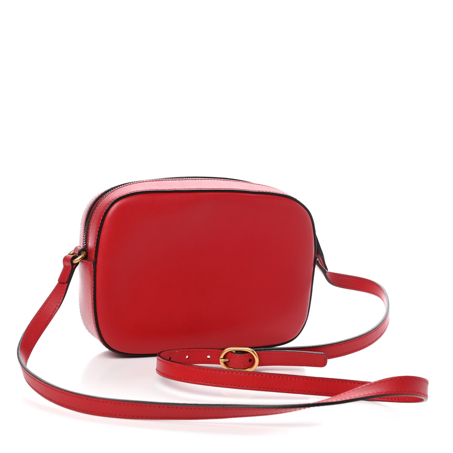 Gucci Calfskin Web Small Webby Bee Shoulder Bag Red 3 of 9
