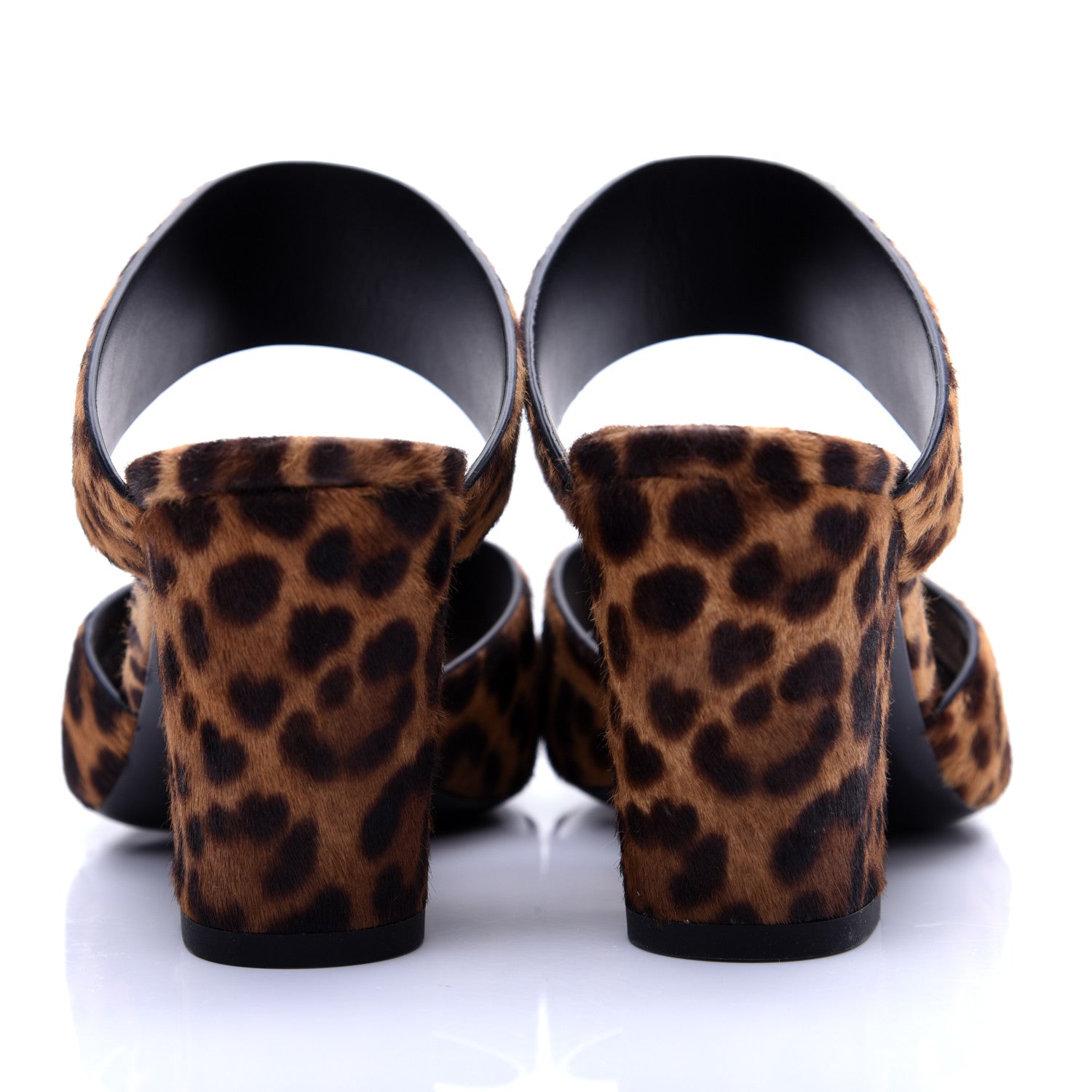 Saint Laurent Ponyhair Leopard Print Oak 75 Ankle Strap Sandals 38 Brown 6 of 11