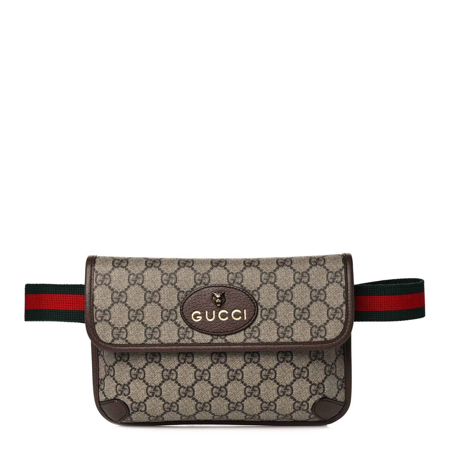 Gucci GG Supreme Monogram Neo Vintage Web Belt Bag Brown 1 of 13