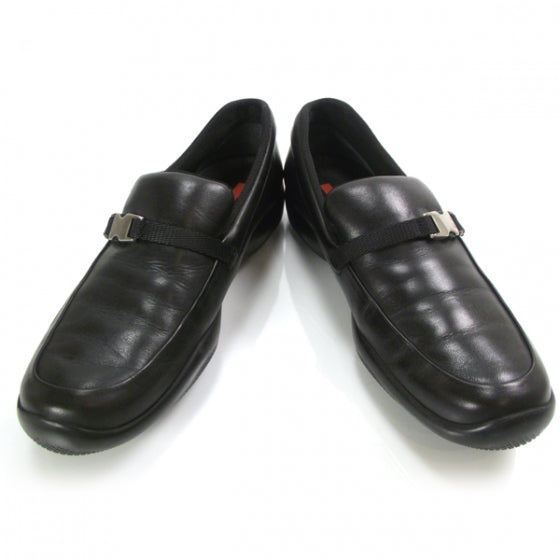 Leather Sport Loafers 37 Black