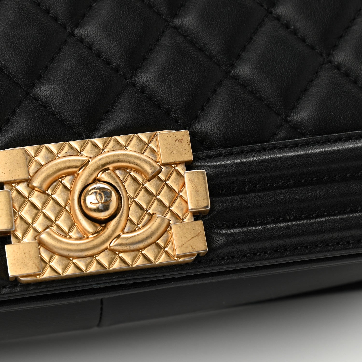 Chanel Calfskin Medium Boy Logo Top Handle Flap Black 16 of 16
