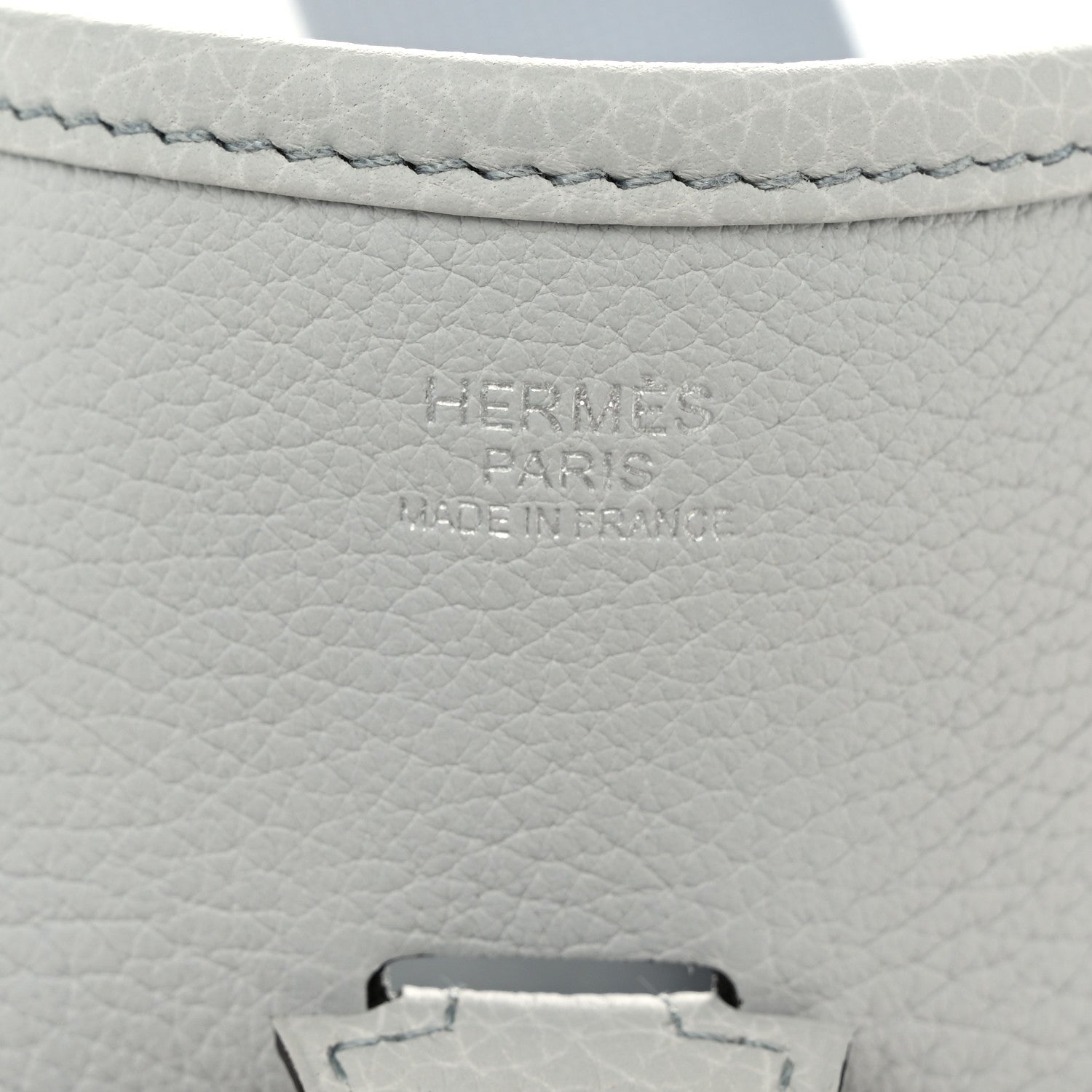 Hermes Taurillon Clemence Evelyne III PM Bleu Pale 6 of 11