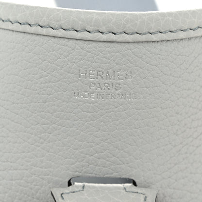 Hermes Taurillon Clemence Evelyne III PM Bleu Pale 6 of 11