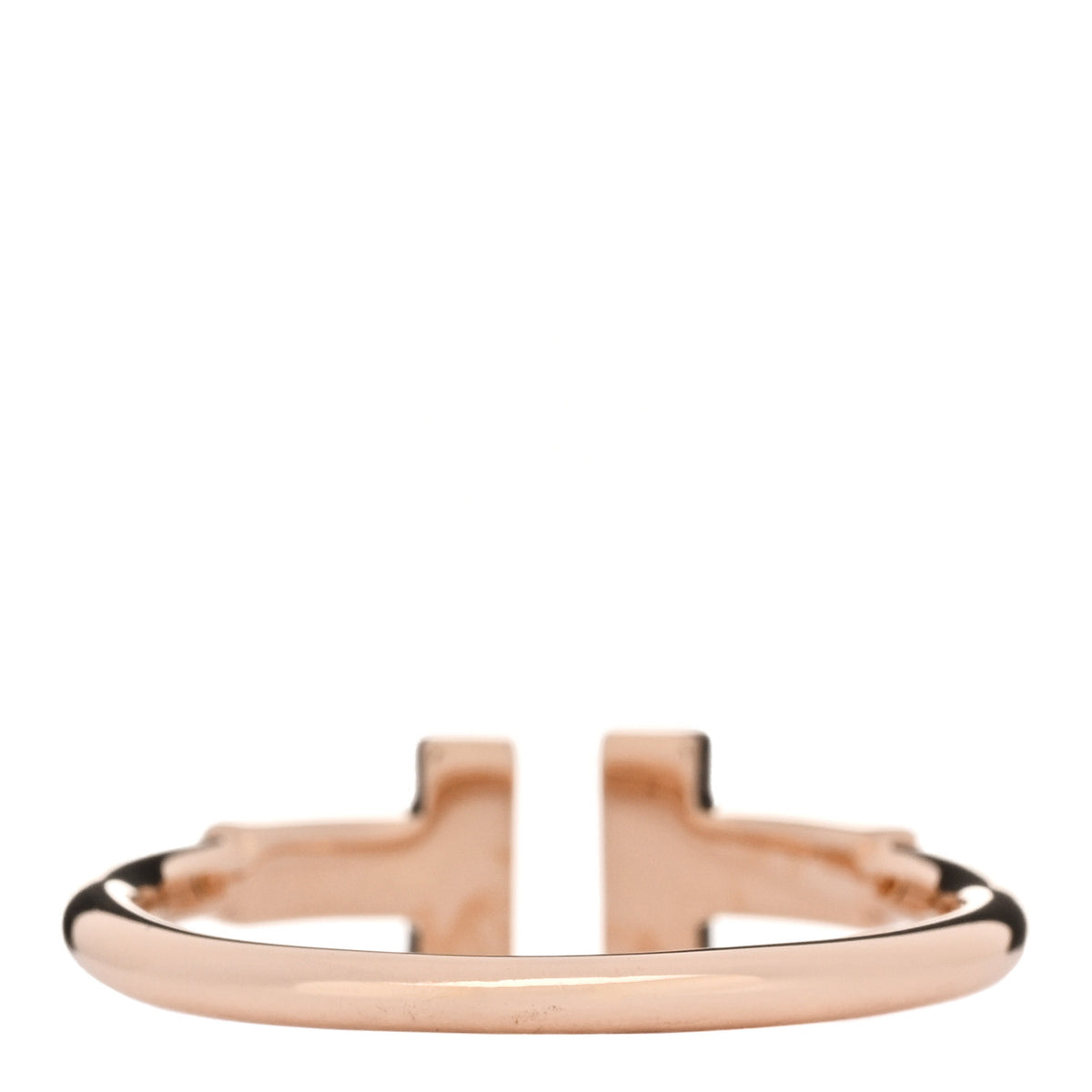 Tiffany 18K Rose Gold Diamond T Wire Ring 50 5.5 3 of 5