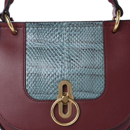 Mulberry Silky Calfskin Ayers Small Amberley Satchel Nordic Blue Crimson 9 of 9