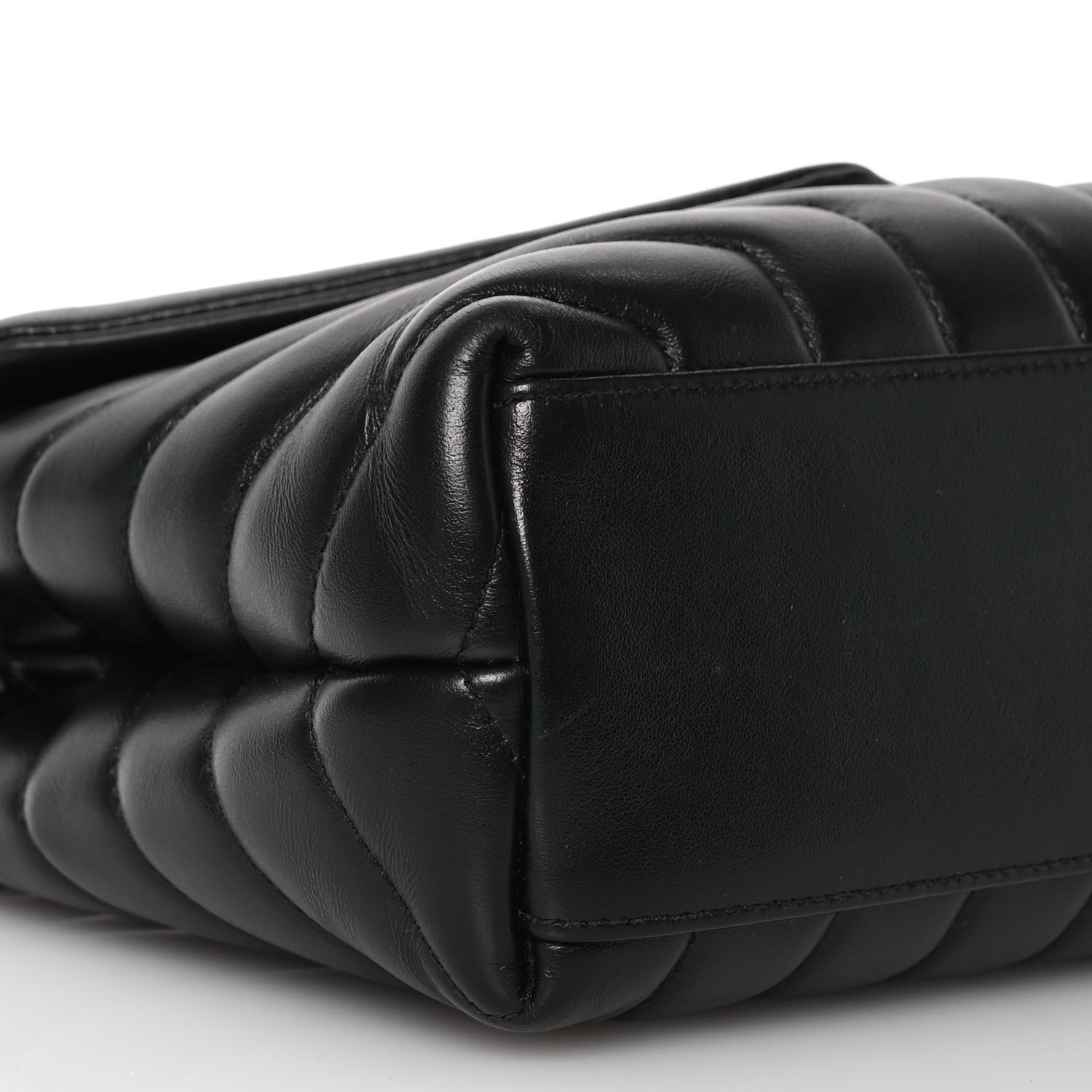 Saint Laurent Calfskin Y Quilted Monogram Small Loulou Chain Satchel Black 6 of 17