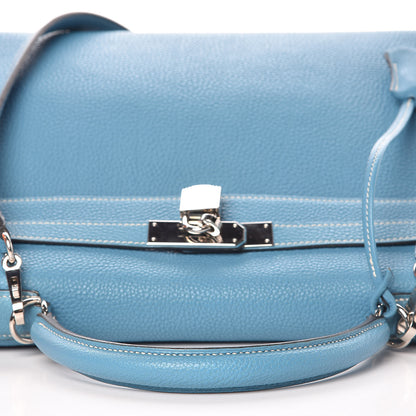 Hermes Togo Kelly Retourne 32 Blue Jean 8 of 43