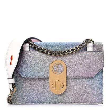 Christian Louboutin Glitter Calfskin Elisa Mini Shoulder Bag Multicolor Snow 1 of 8