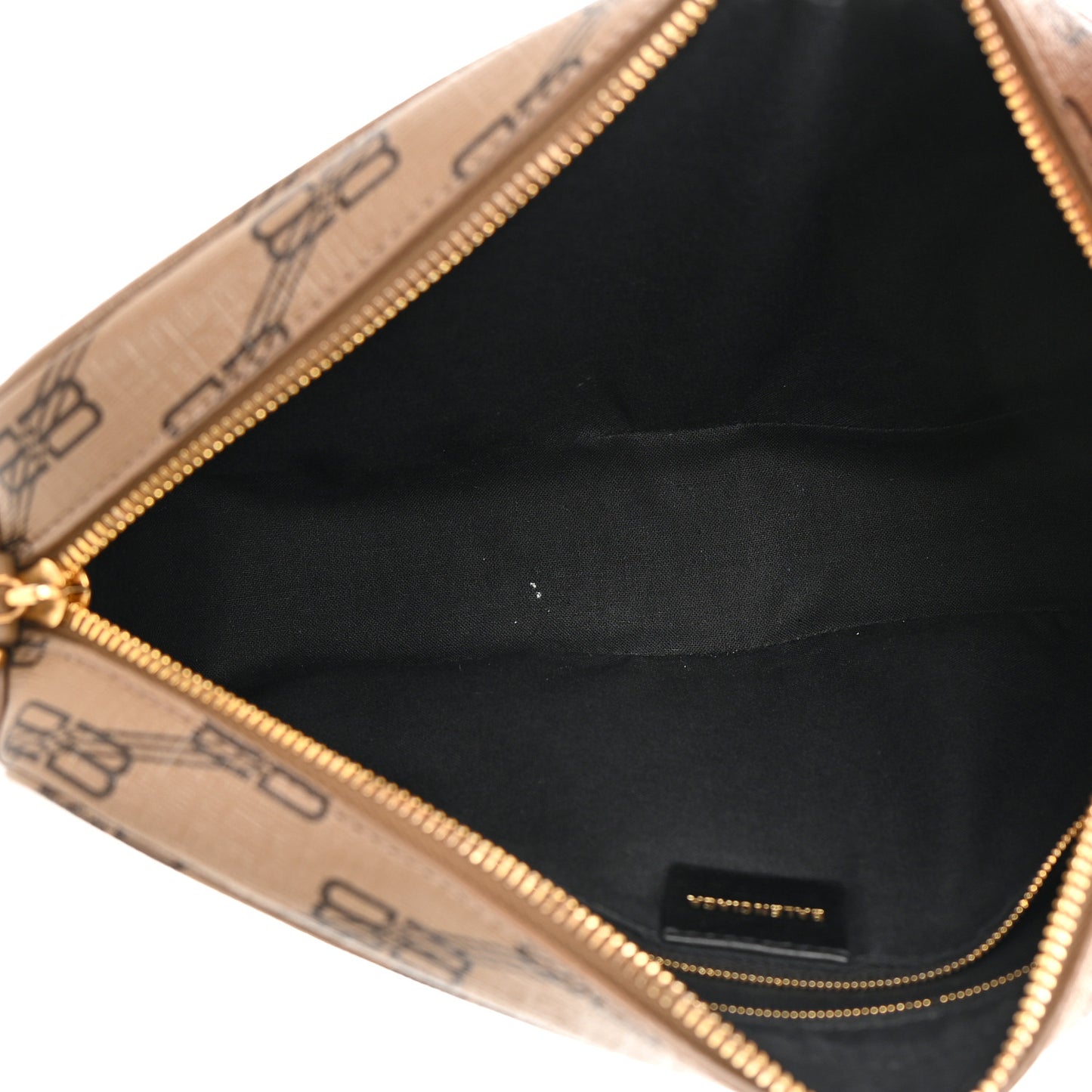 Coated Canvas BB Monogram Medium Signature Camera Bag Beige Brown