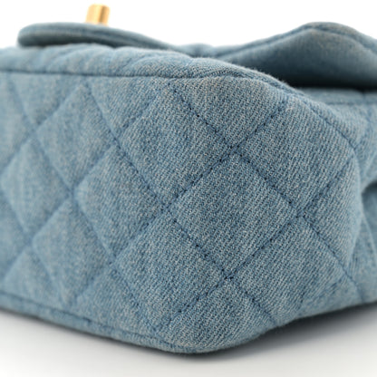 Chanel Denim Quilted Mini Pearl Crush Flap Blue 10 of 10