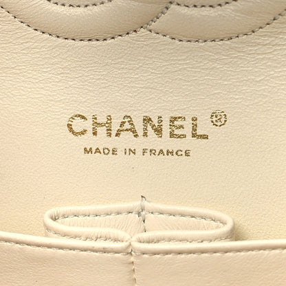 Chanel Lambskin Quilted Medium Double Flap White 6 of 13