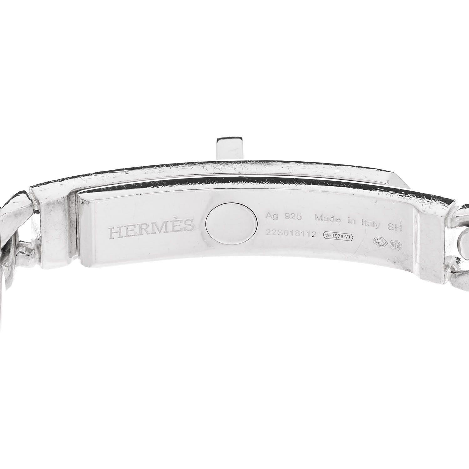 Hermes Sterling Silver TPM Kelly Gourmette Bracelet SH 3 of 4