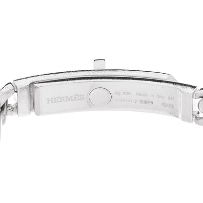 Hermes Sterling Silver TPM Kelly Gourmette Bracelet SH 3 of 4