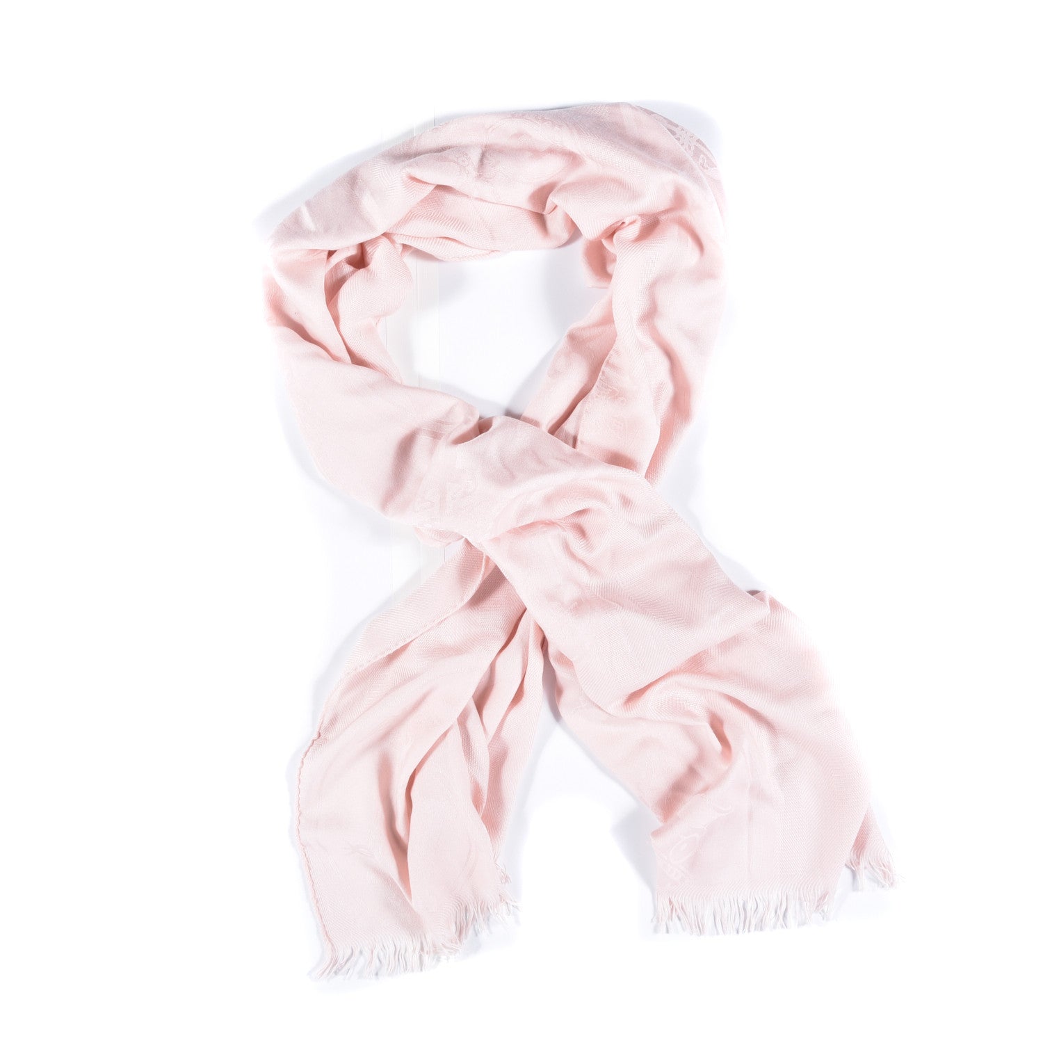 Hermes Cashmere Silk New Libris Stole Rose Petale 1 of 5