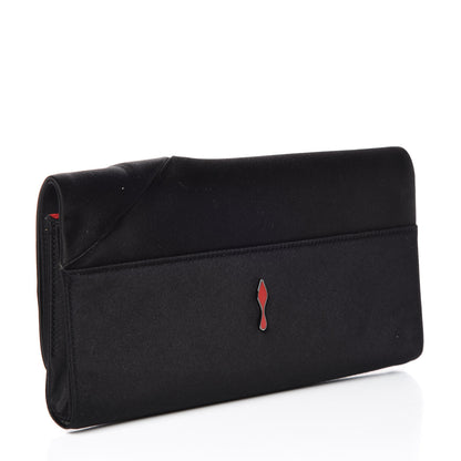 Christian Louboutin Satin Strass Alice Clutch Black 3 of 9