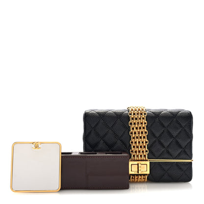 Chanel Caviar Quilted Reissue Lipstick Case Black 3 of 10