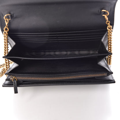 Gucci Calfskin Animalier Chain Wallet Black 7 of 14