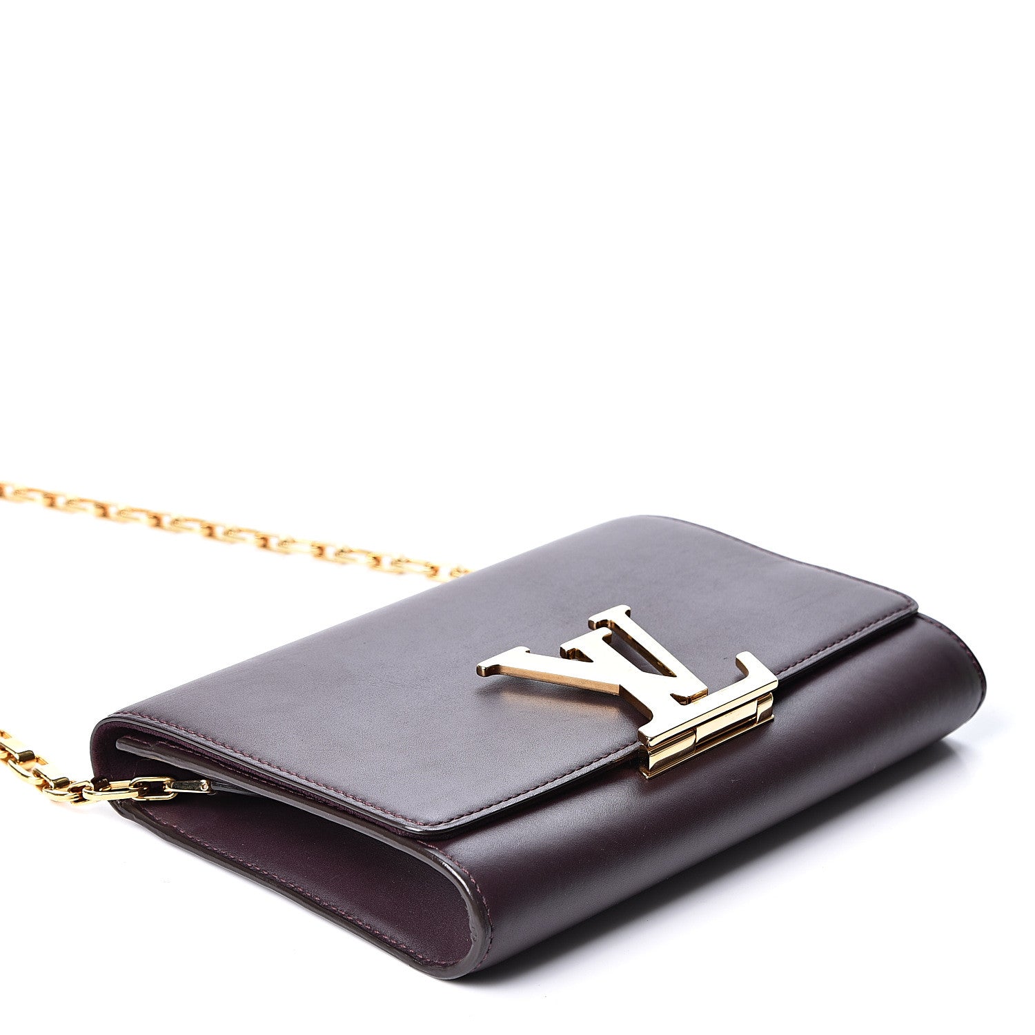 Louis Vuitton Calfskin Chain Louise GM Amarante 3 of 8