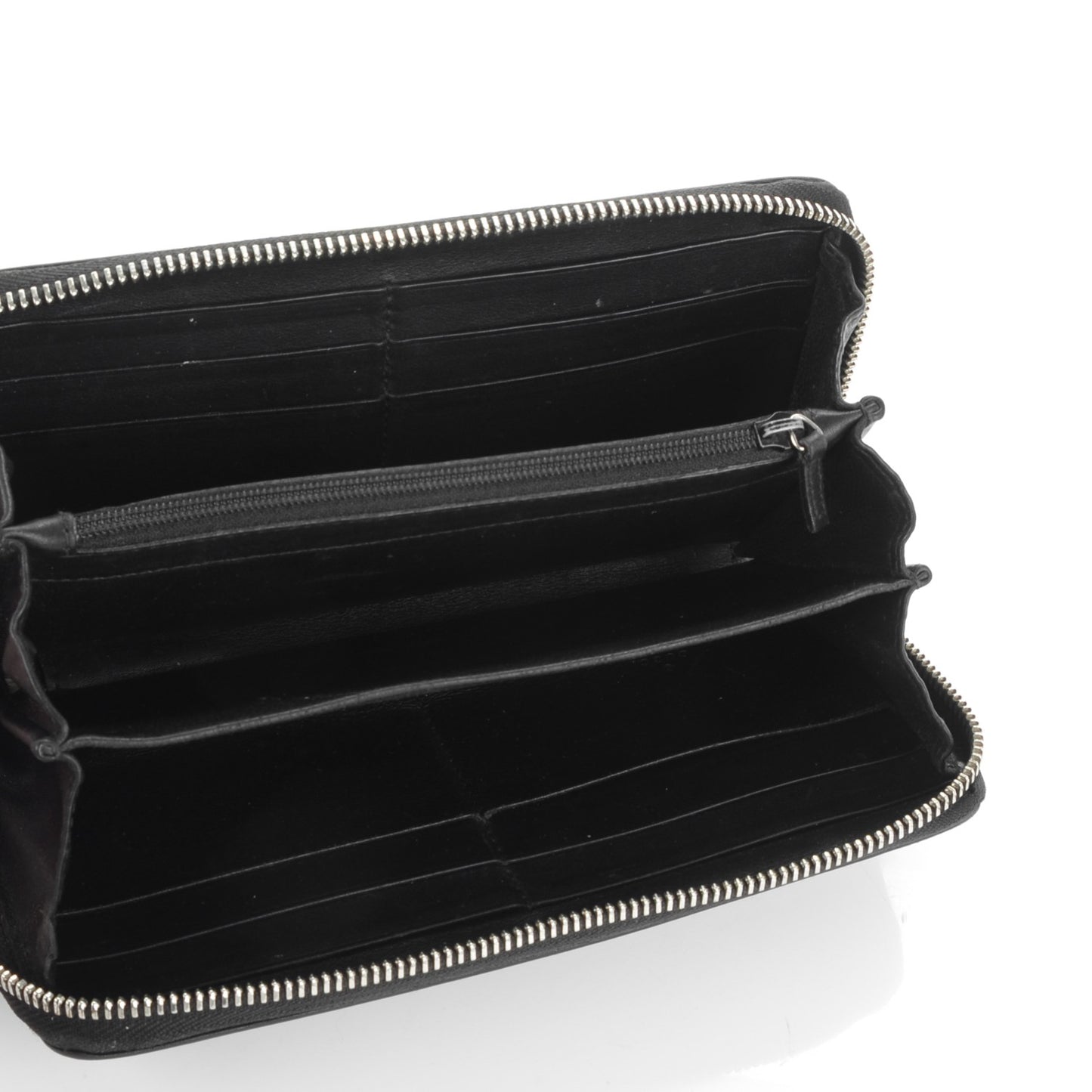 Guccissima Large Twins Zip Around Wallet Black