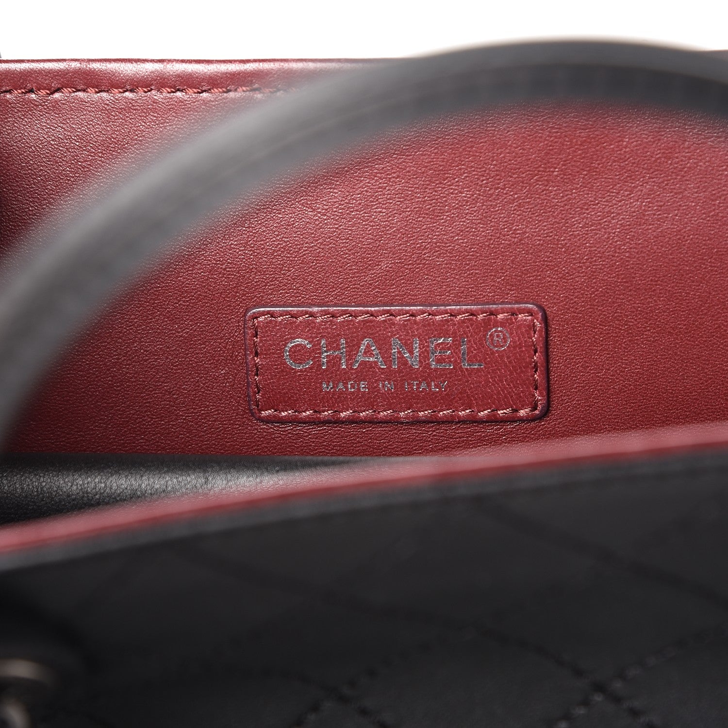 Chanel Calfskin Stitched Medium Shopping Tote Black 6 of 15