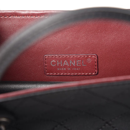 Chanel Calfskin Stitched Medium Shopping Tote Black 6 of 15