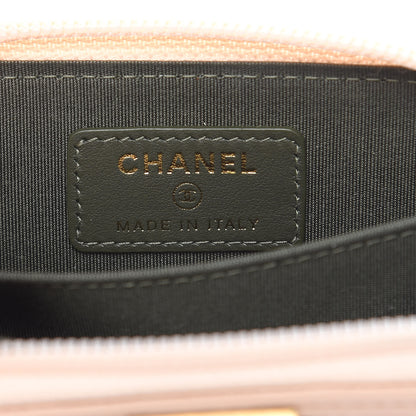 Chanel Caviar Quilted Boy Zip Around Coin Purse Wallet Beige Clair 6 of 8