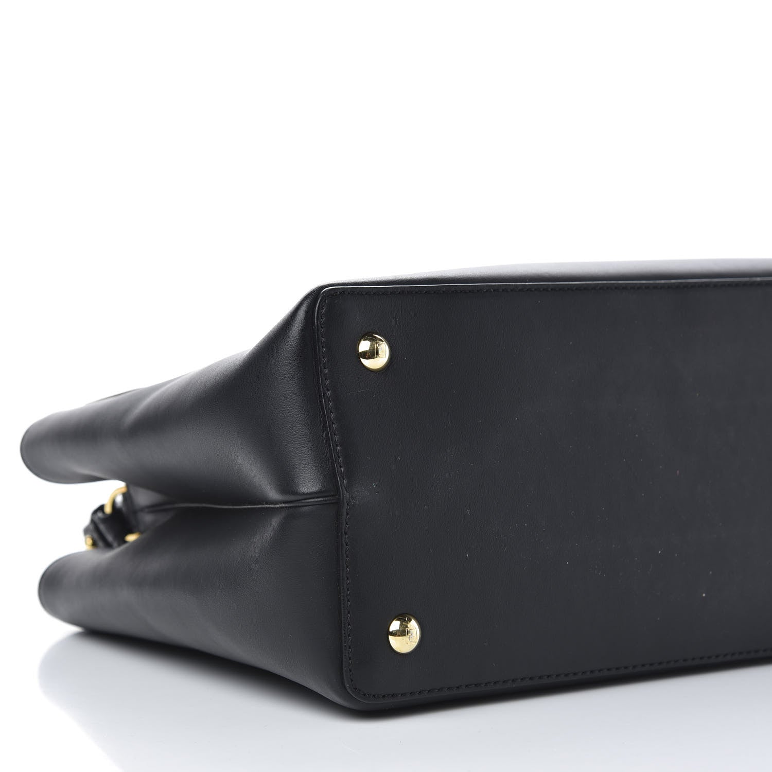 Fendi Vitello Century Metal Monster Eyes Petite 2Jours Tote Black 9 of 12