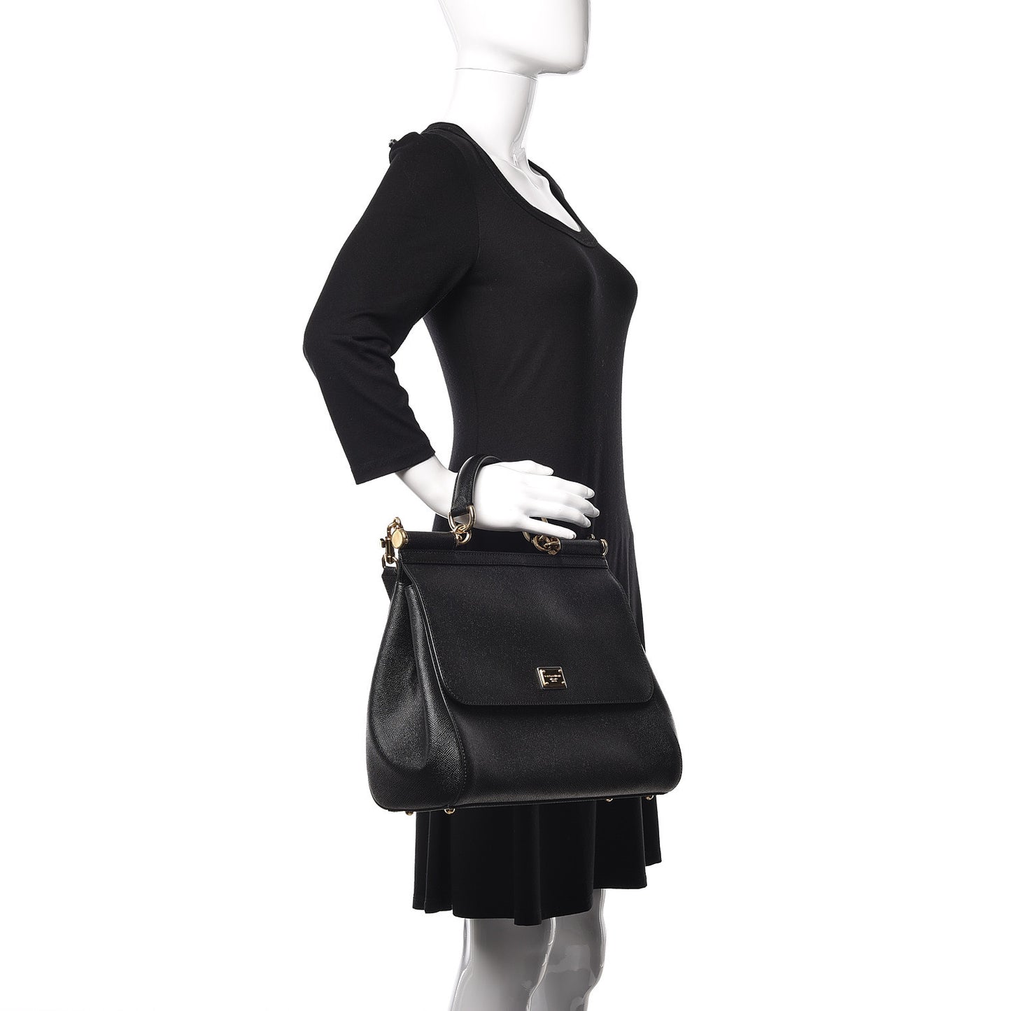 Dauphine Large Miss Sicily Satchel Black