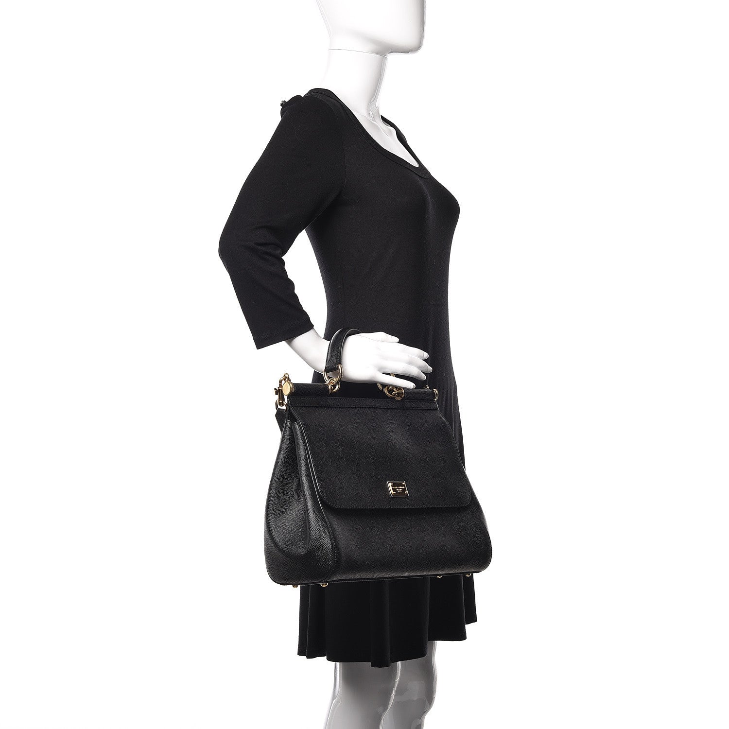 Dolce & Gabbana Dauphine Large Miss Sicily Satchel Black 2 of 9