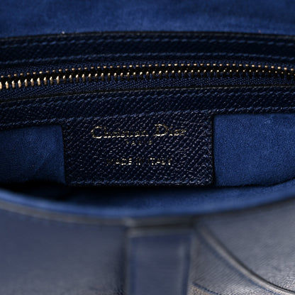 Christian Dior Grained Calfskin Saddle Bag Navy 5 of 13