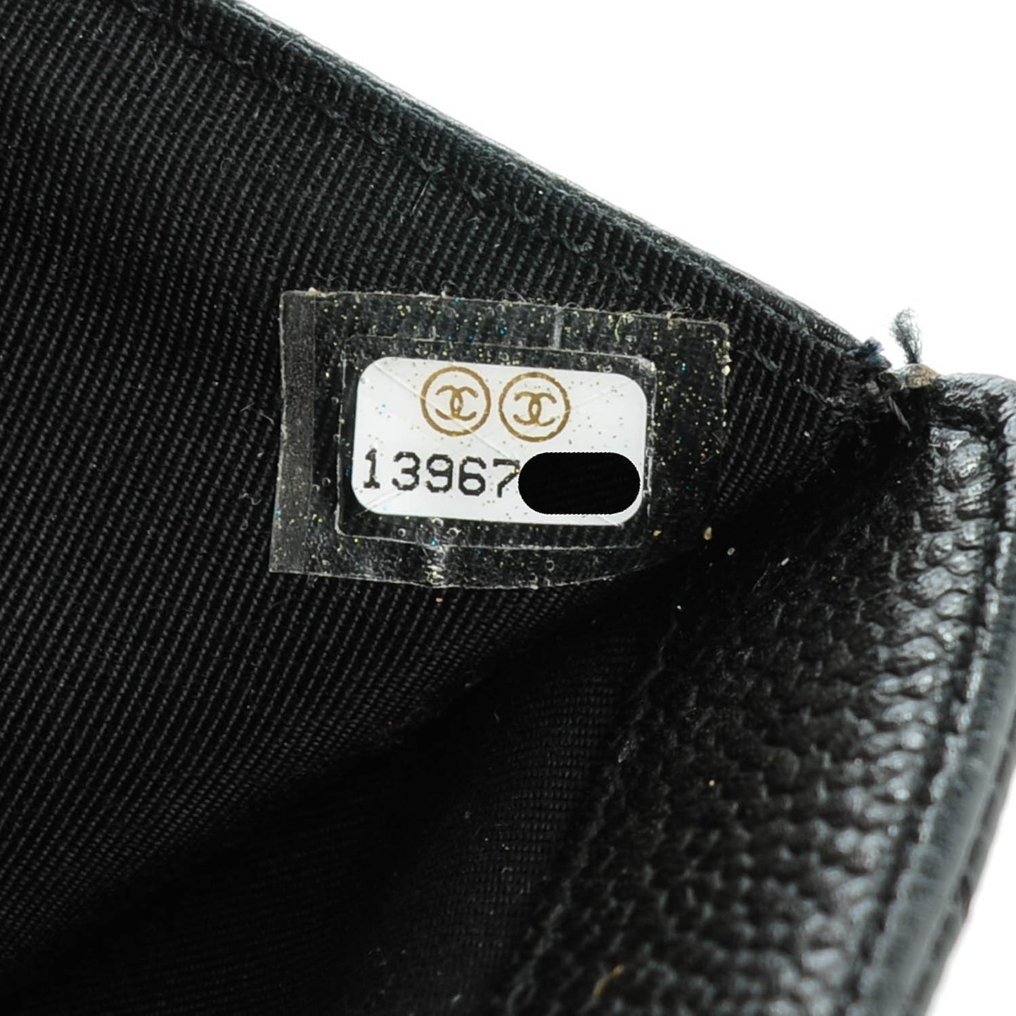 Caviar Quilted Large Flap Wallet Black